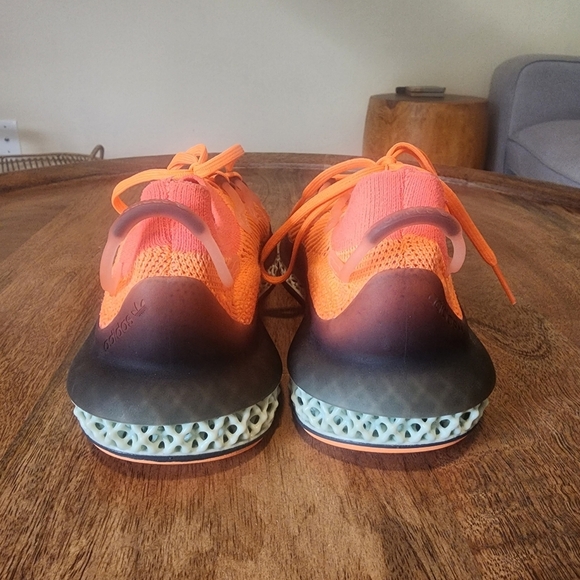Adidas 4D FUSIO Screaming Orange Solar Ultra Primeknit Sneakers FZ2414 Mens 6 - Picture 3 of 14